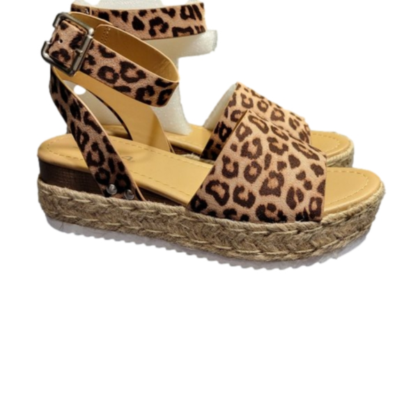 SODA WOMENS CHEETAH PATTERN SANDLES - SIZE 6 NEW WITH BOX - Picture 4 of 12